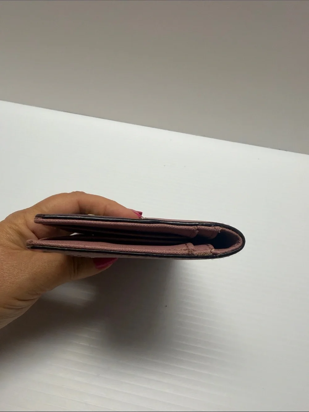 Kate Spade Two-Tone Plum and Dusty Pink Continental Wallet